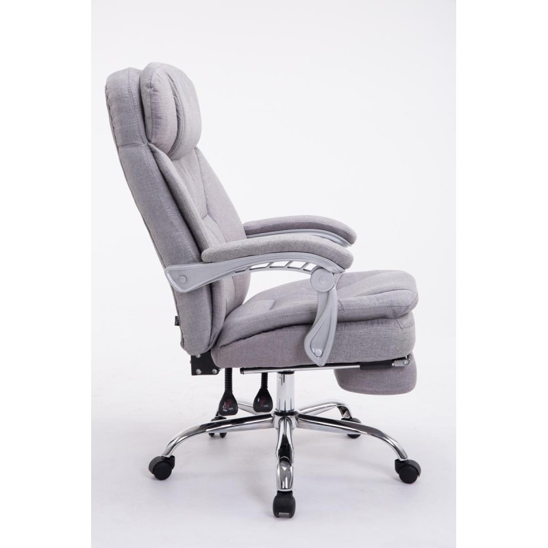 Silla de oficina Troy XL en tela gris