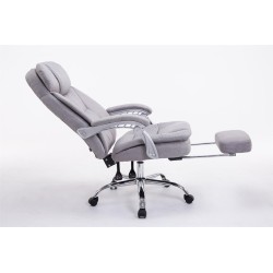 Silla de oficina Troy XL en tela gris