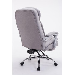 Silla de oficina Troy XL en tela gris
