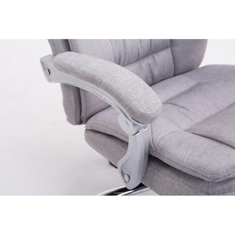 Silla de oficina Troy XL en tela gris