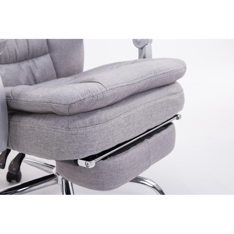 Silla de oficina Troy XL en tela gris