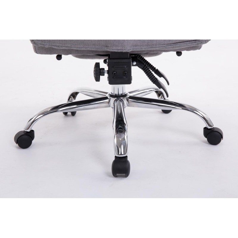 Silla de oficina Troy XL en tela gris