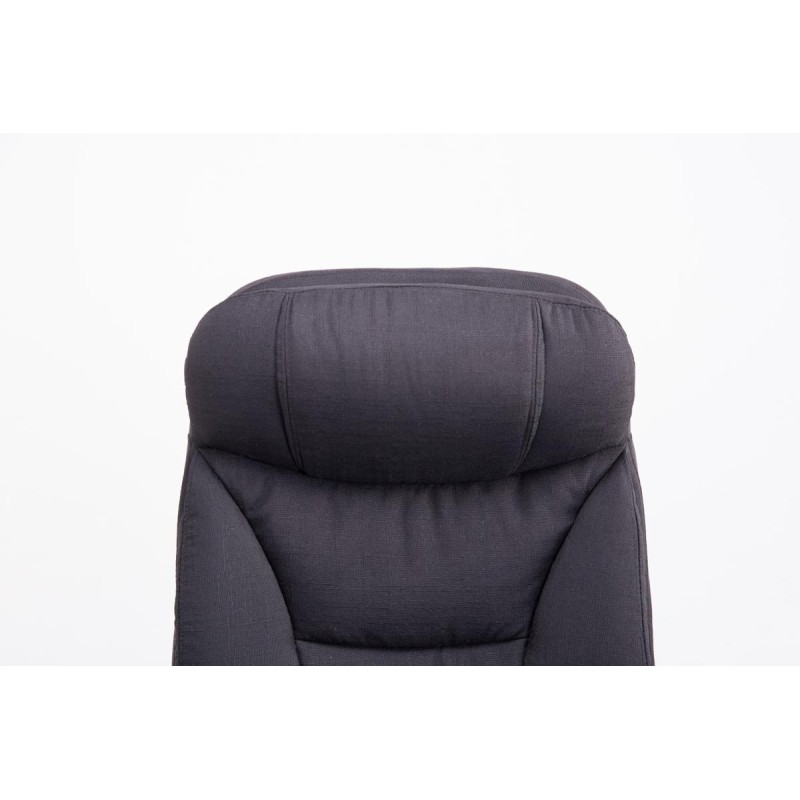 Silla de oficina Troy XL en tela negra