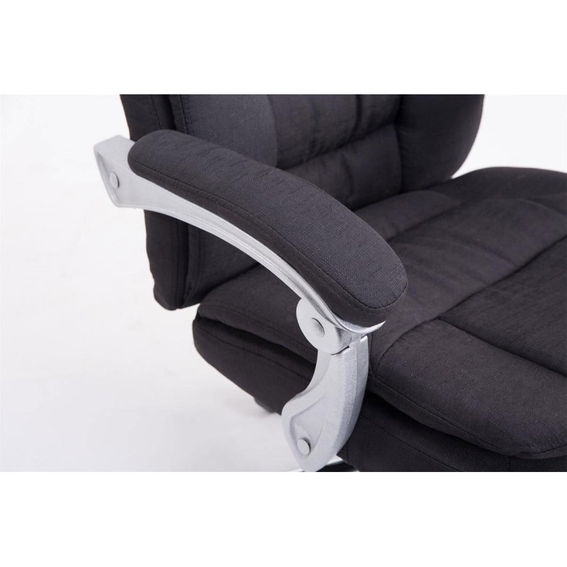 Silla de oficina Troy XL en tela negra
