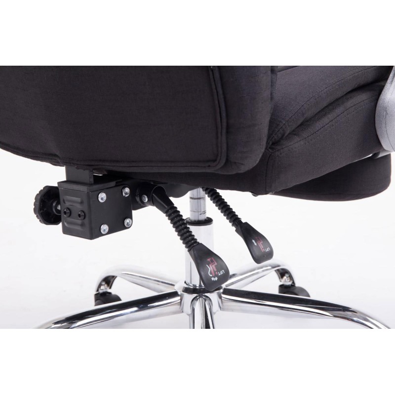 Silla de oficina Troy XL en tela negra