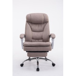 Silla de oficina Troy XL en tela color topo