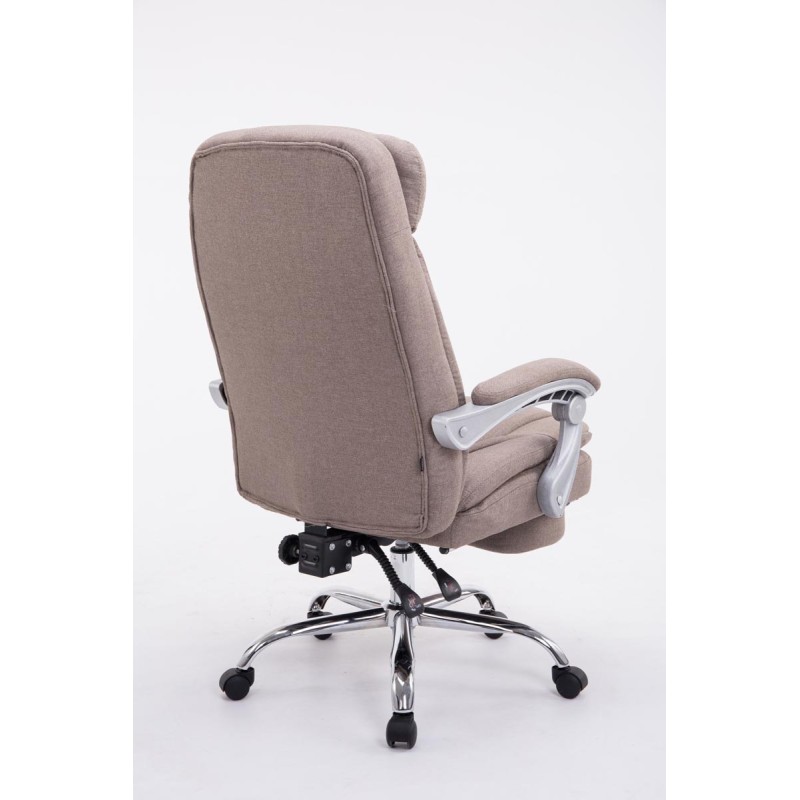 Silla de oficina Troy XL en tela color topo