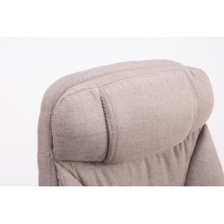 Silla de oficina Troy XL en tela color topo