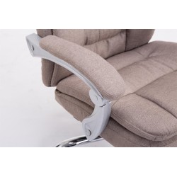 Silla de oficina Troy XL en tela color topo