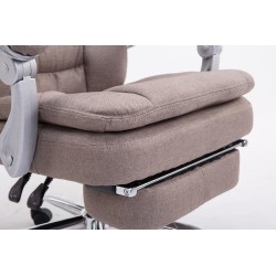 Silla de oficina Troy XL en tela color topo