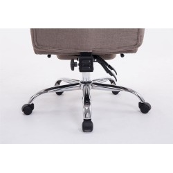 Silla de oficina Troy XL en tela color topo