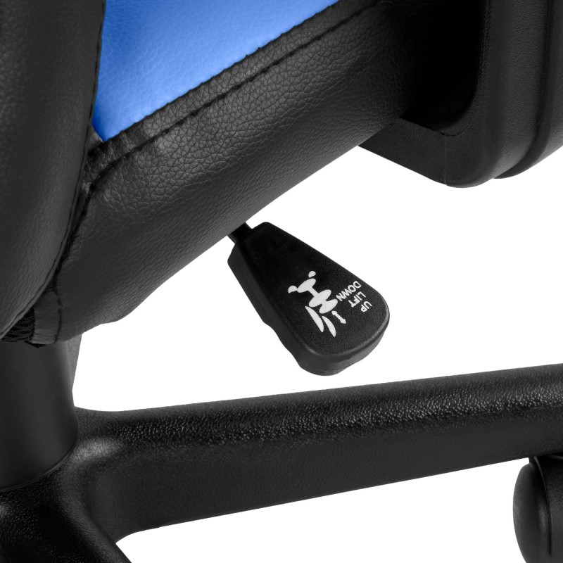 Divertida silla de escritorio infantil negra/azul