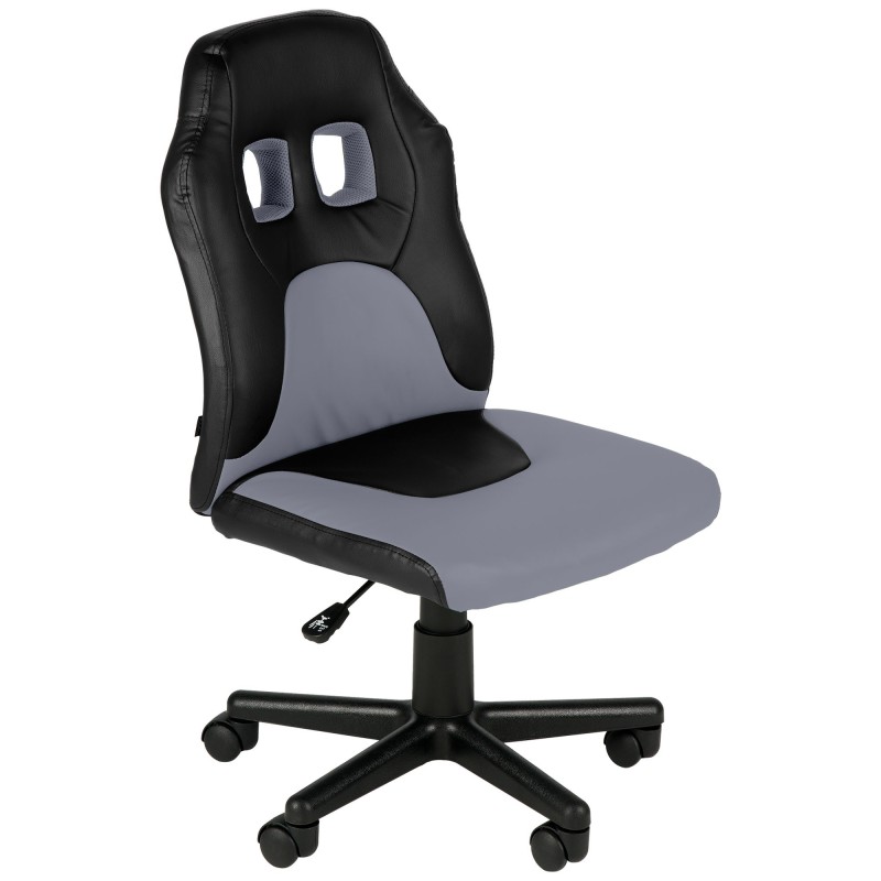 Silla de escritorio infantil divertida en color negro/gris