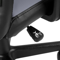 Silla de escritorio infantil divertida en color negro/gris