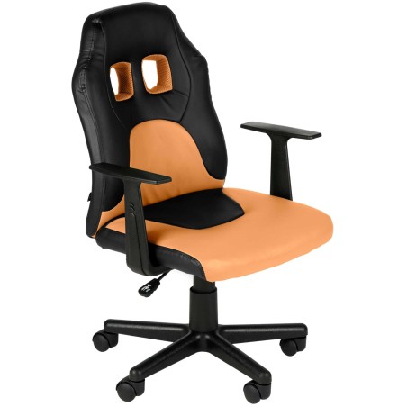 Silla de escritorio infantil divertida en color negro/naranja