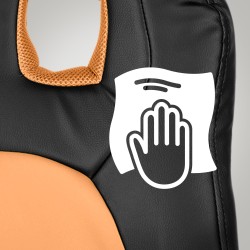 Silla de escritorio infantil divertida en color negro/naranja