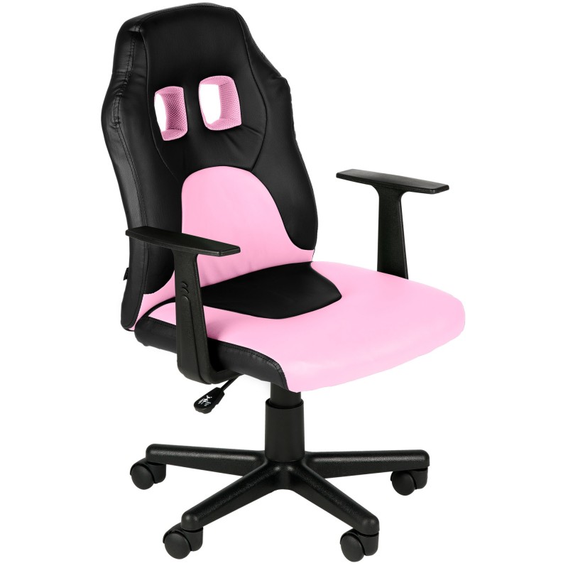Divertida silla de escritorio infantil negra/rosa