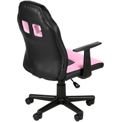 Divertida silla de escritorio infantil negra/rosa