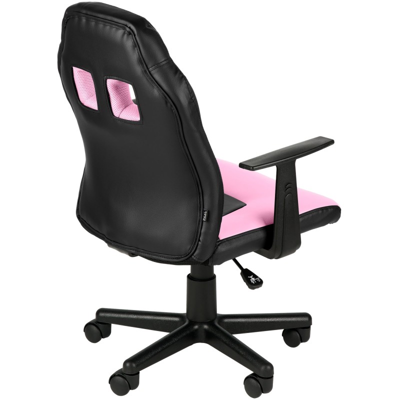 Divertida silla de escritorio infantil negra/rosa