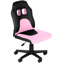 Divertida silla de escritorio infantil negra/rosa