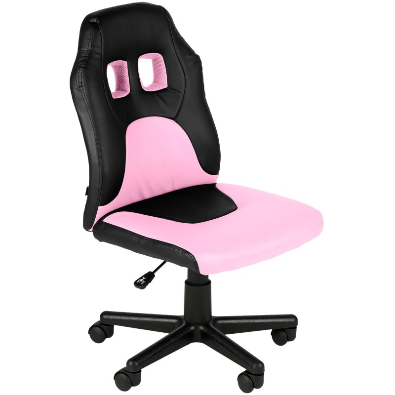 Divertida silla de escritorio infantil negra/rosa