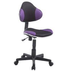 Taburete de trabajo Bastian, negro y morado