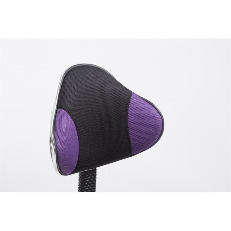 Taburete de trabajo Bastian, negro y morado