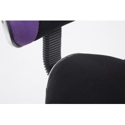 Taburete de trabajo Bastian, negro y morado