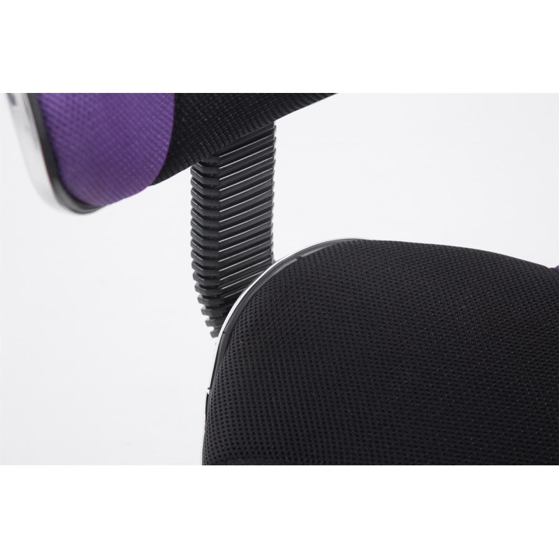 Taburete de trabajo Bastian, negro y morado