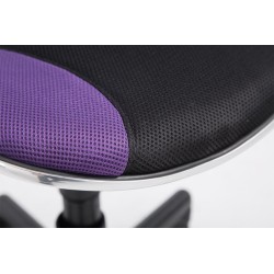 Taburete de trabajo Bastian, negro y morado