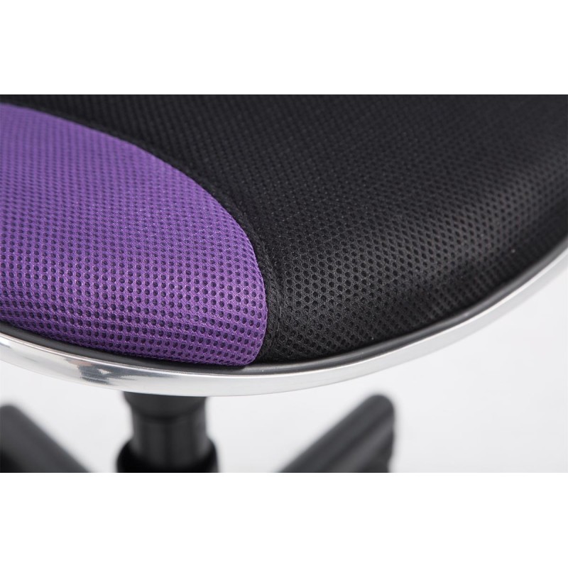 Taburete de trabajo Bastian, negro y morado