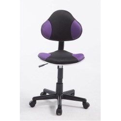 Taburete de trabajo Bastian, negro y morado