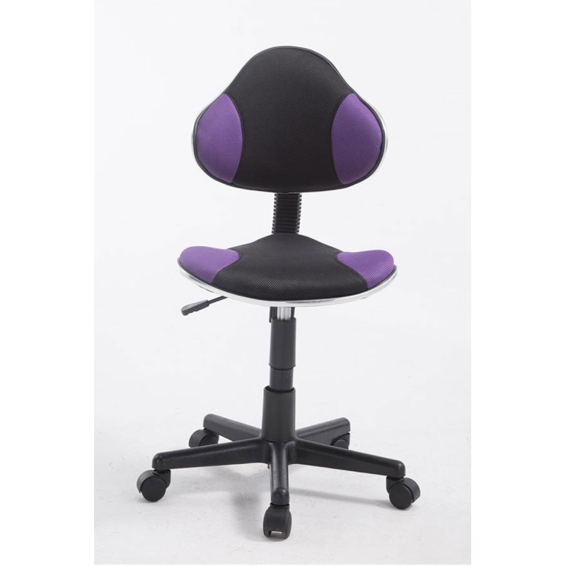 Taburete de trabajo Bastian, negro y morado