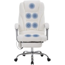 Silla de oficina Pacific con función de masaje en color blanco