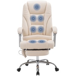 Silla de oficina Pacific con función de masaje en crema