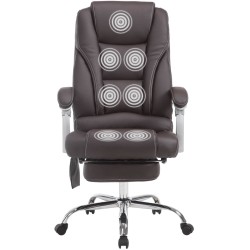 Silla de oficina Pacific con función de masaje, marrón