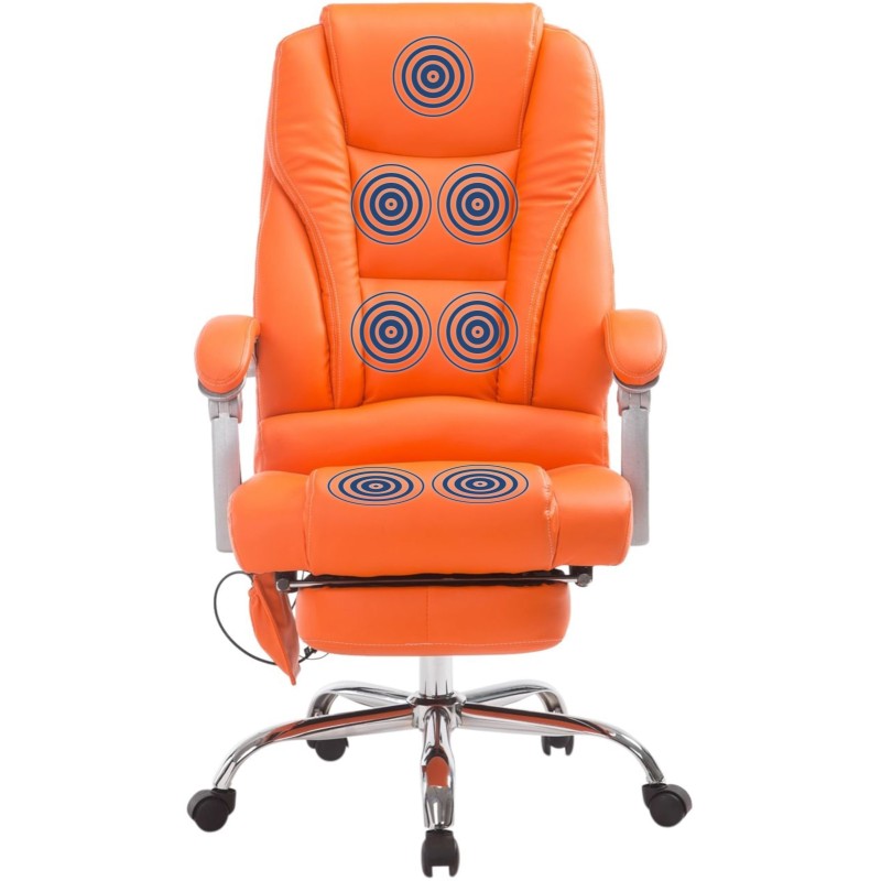 Silla de oficina Pacific con función de masaje naranja