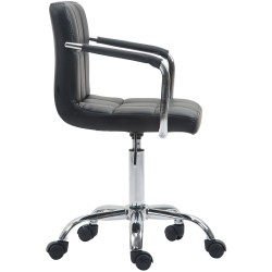 Silla de oficina Lucy V2 en piel sintética negra