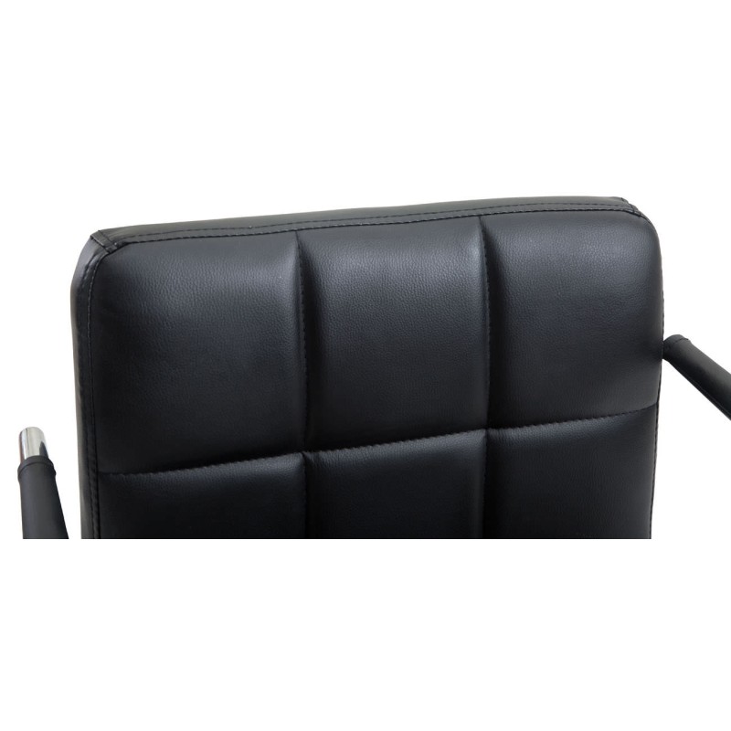 Silla de oficina Lucy V2 en piel sintética negra