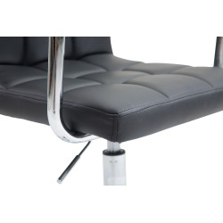 Silla de oficina Lucy V2 en piel sintética negra