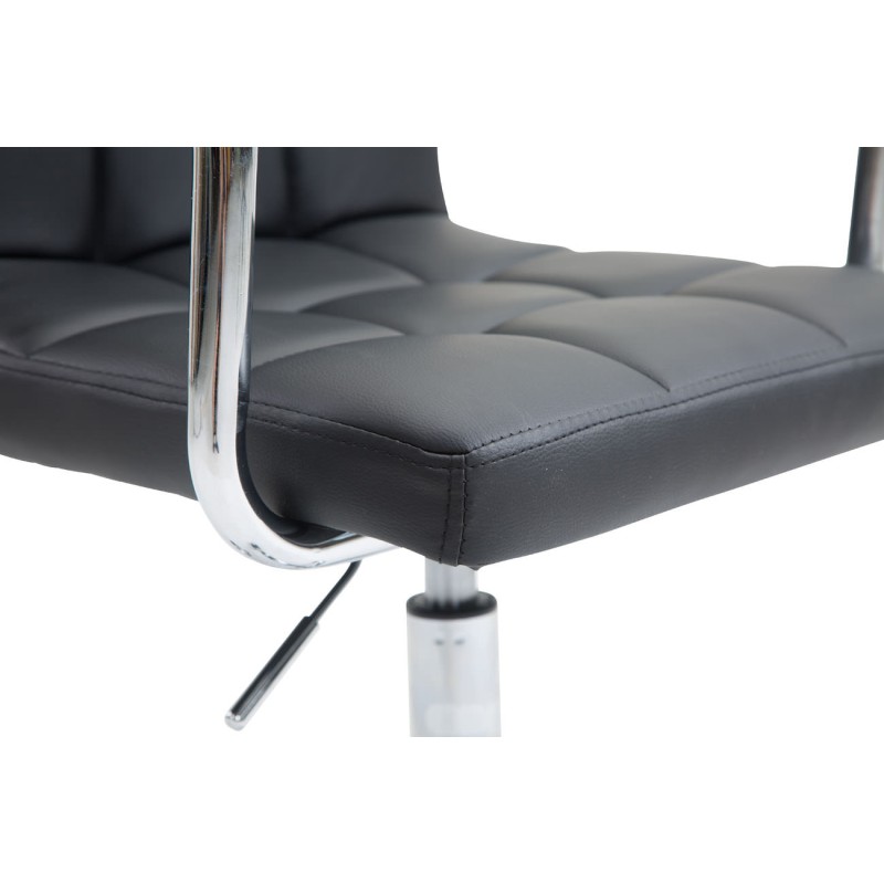 Silla de oficina Lucy V2 en piel sintética negra