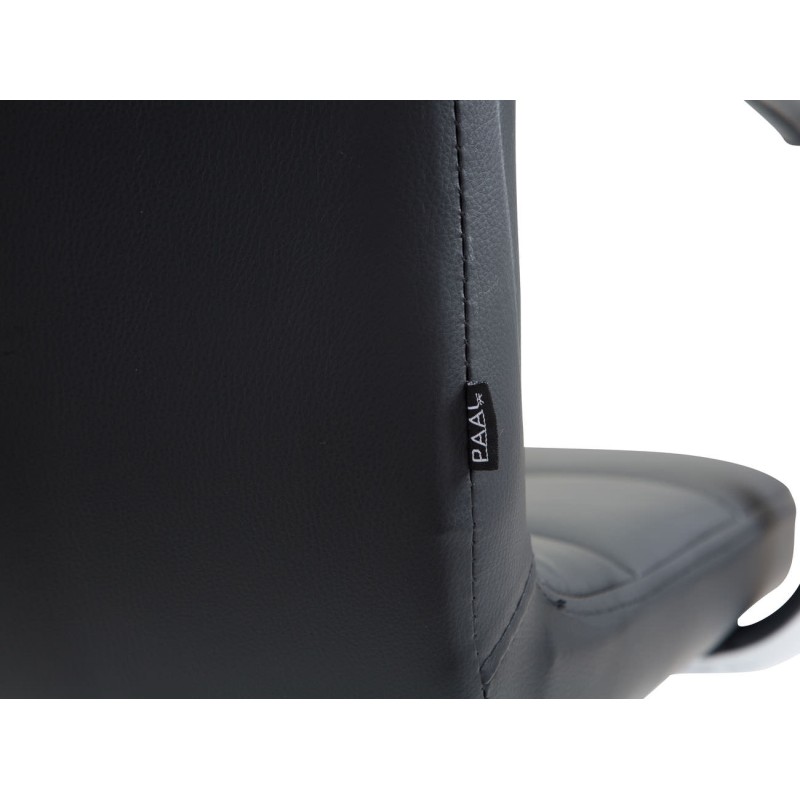 Silla de oficina Lucy V2 en piel sintética negra