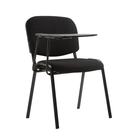 Silla Ken con mesa plegable en tela negra