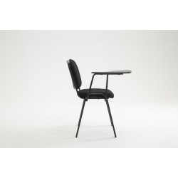 Silla Ken con mesa plegable en tela negra