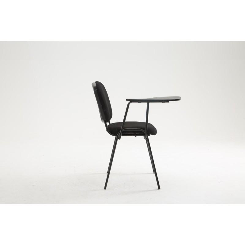Silla Ken con mesa plegable en tela negra