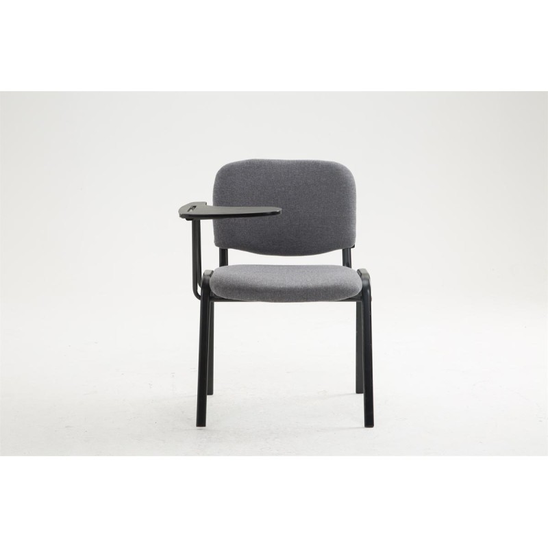 Silla Ken con mesa plegable en tela gris