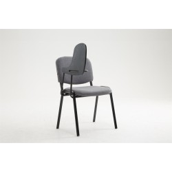 Silla Ken con mesa plegable en tela gris