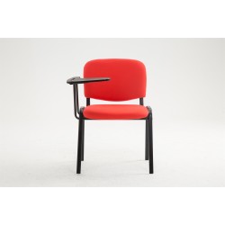 Silla Ken con mesa plegable en tela roja