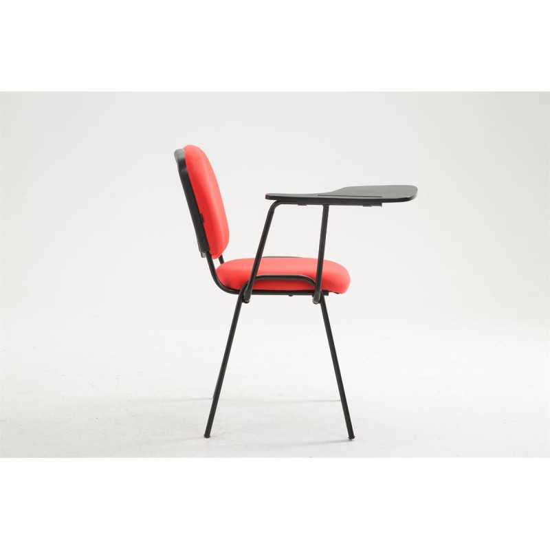 Silla Ken con mesa plegable en tela roja