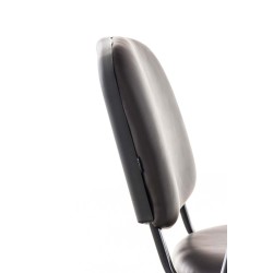 Silla Ken con mesa plegable, piel sintética marrón